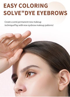 ICVC Tattoo Brow, Tattoo Peel Off Eyebrow Gel Tint, Semi Permanent Tattoo Brow Peel Off Tint Gel, Easy Peel Off Tin, Last Up to 3 Days, Waterproof and Sweat Resistant, Dark Brown  - Image 2