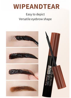 ICVC Tattoo Brow, Tattoo Peel Off Eyebrow Gel Tint, Semi Permanent Tattoo Brow Peel Off Tint Gel, Easy Peel Off Tin, Last Up to 3 Days, Waterproof and Sweat Resistant, Dark Brown  - Image 3