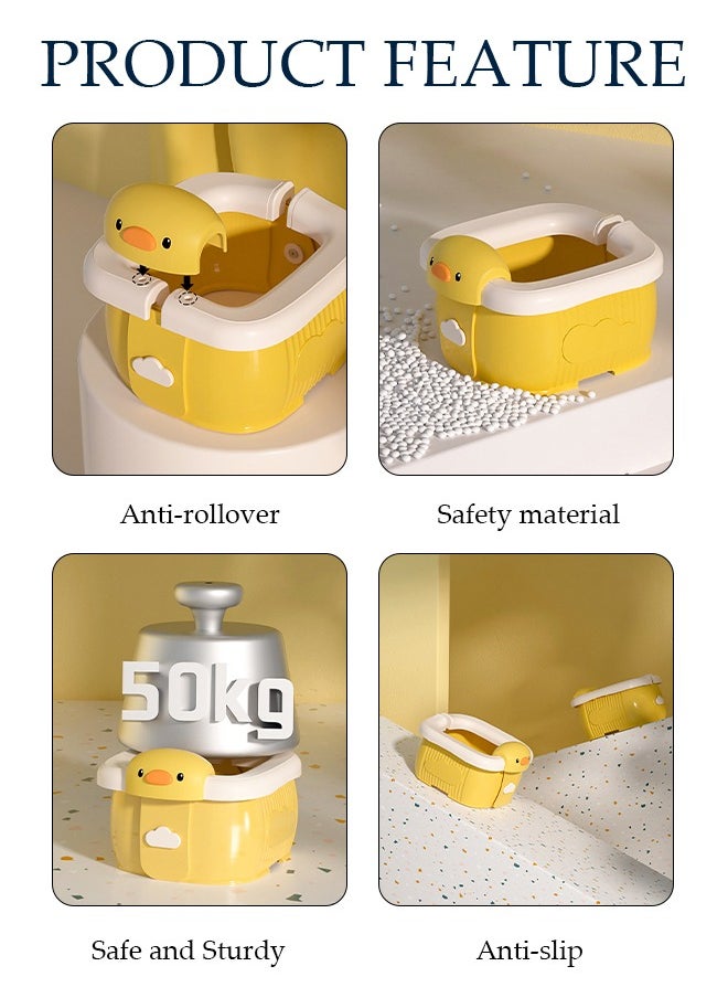 DUNISO Folding Potty Training Toilet for Kids, Folding Car potty with Storage Bags, Travel Potty Chair for Kids, Portable Toilet for Camping Outdoor and Indoor  - Image 2