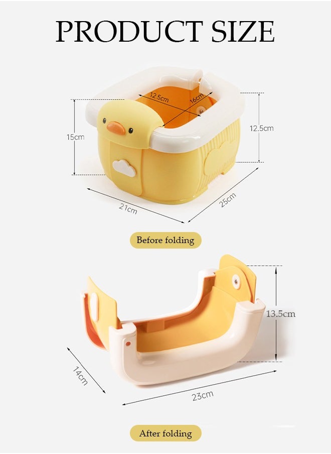 DUNISO Folding Potty Training Toilet for Kids, Folding Car potty with Storage Bags, Travel Potty Chair for Kids, Portable Toilet for Camping Outdoor and Indoor  - Image 4