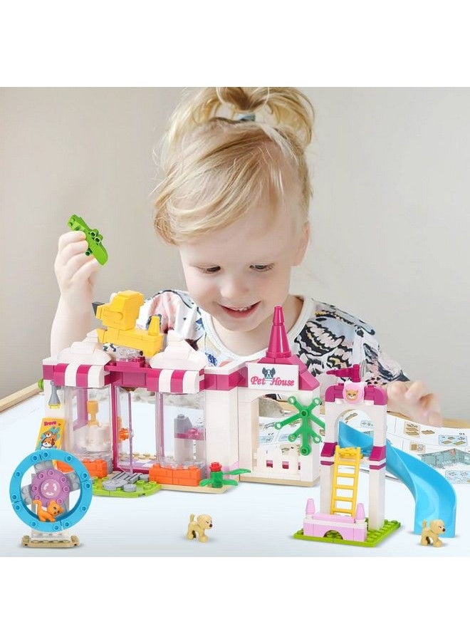 Generic - Girls Friends Pet Building Sets 244 Pieces Doggy Day Care Building Kit, Pet Playground With Slide, Animal Puppy Playset With 2 Dogs And 2 Cats Figures Toy, Education Building Toys Gift For Kid Aged 6+ - Image 1