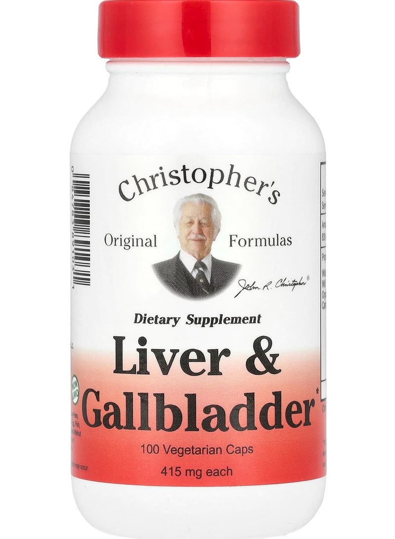 Christopher's Original Formulas Liver & Gallbladder, 415 mg, 100 Vegetarian Caps 