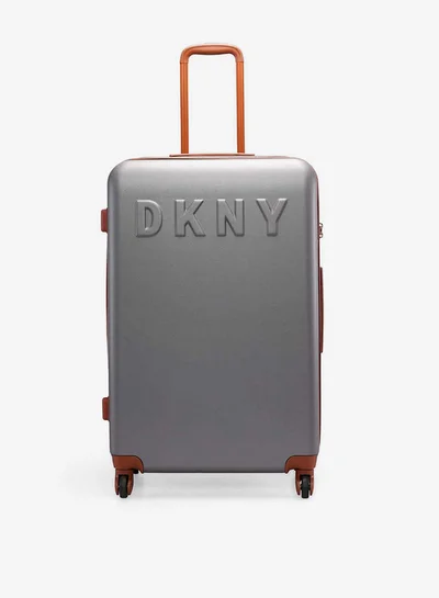 DKNY Men's Logo Detail Hardcase Trolley Bag with Retractable Handle 28-L - Check-In