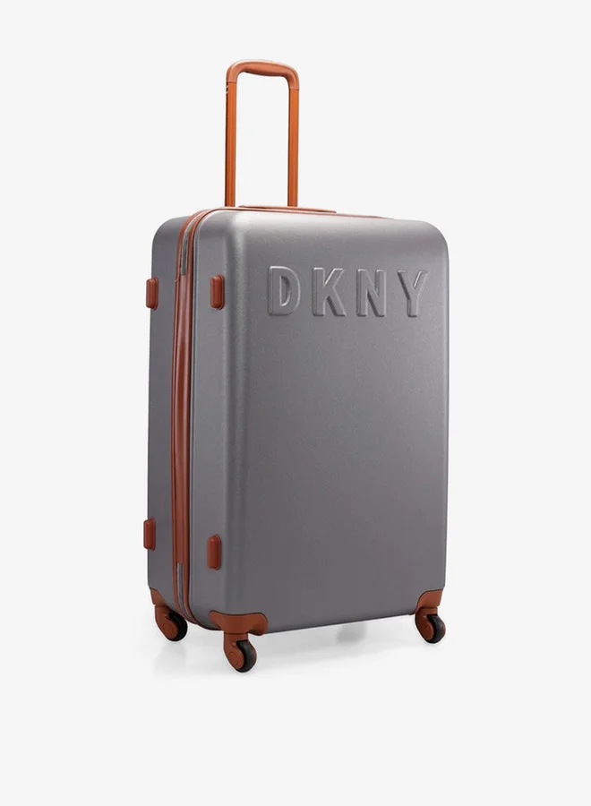 DKNY Men's Logo Detail Hardcase Trolley Bag with Retractable Handle 28-L - Check-In