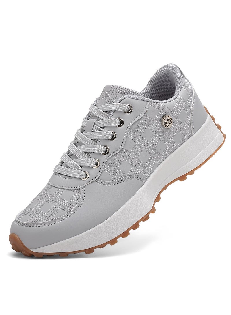 Sky View Women's Platform Fashion Sneakers Retro Classic Trainers Casual Lace-up Stylish Running Walking Shoes