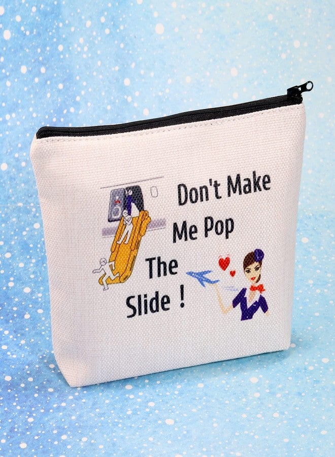 MEIKIUP Air Stewardess Cosmetic Bag Flight Attendant Gifts Stewardess Aviation Makeup Pouch Flight Graduation Gift (Pop The Slide bag) - Image 3