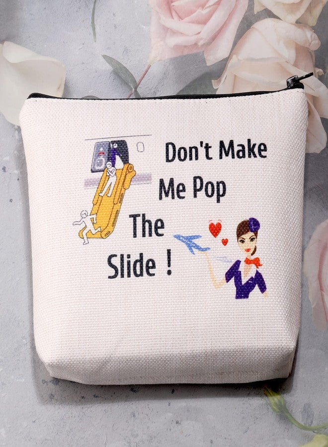 MEIKIUP Air Stewardess Cosmetic Bag Flight Attendant Gifts Stewardess Aviation Makeup Pouch Flight Graduation Gift (Pop The Slide bag) - Image 4