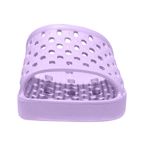 WOTTE Shower Sandals Women Quick Drying Bath Slippers Non Slip Dorm Shoes Size 7 Purple - Image 5