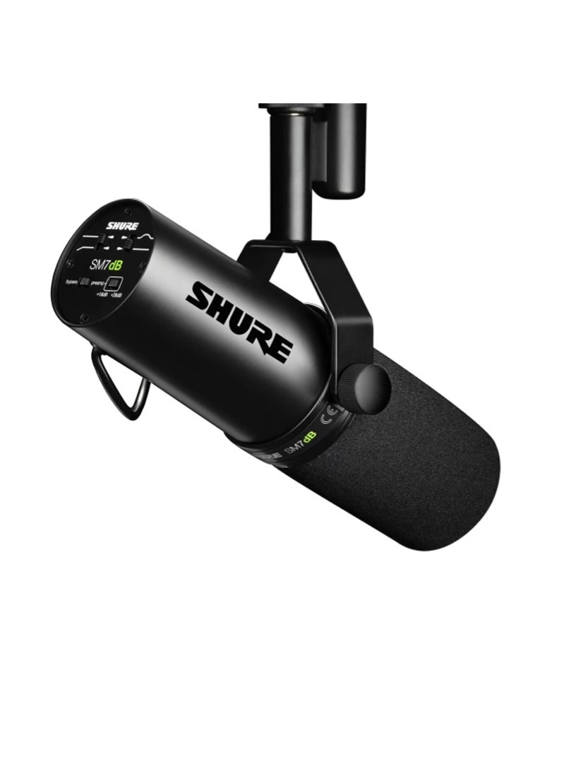 Shure SM7dB-Dynamic Vocal Microphone With Built-in Preamp-Black  - Image 3