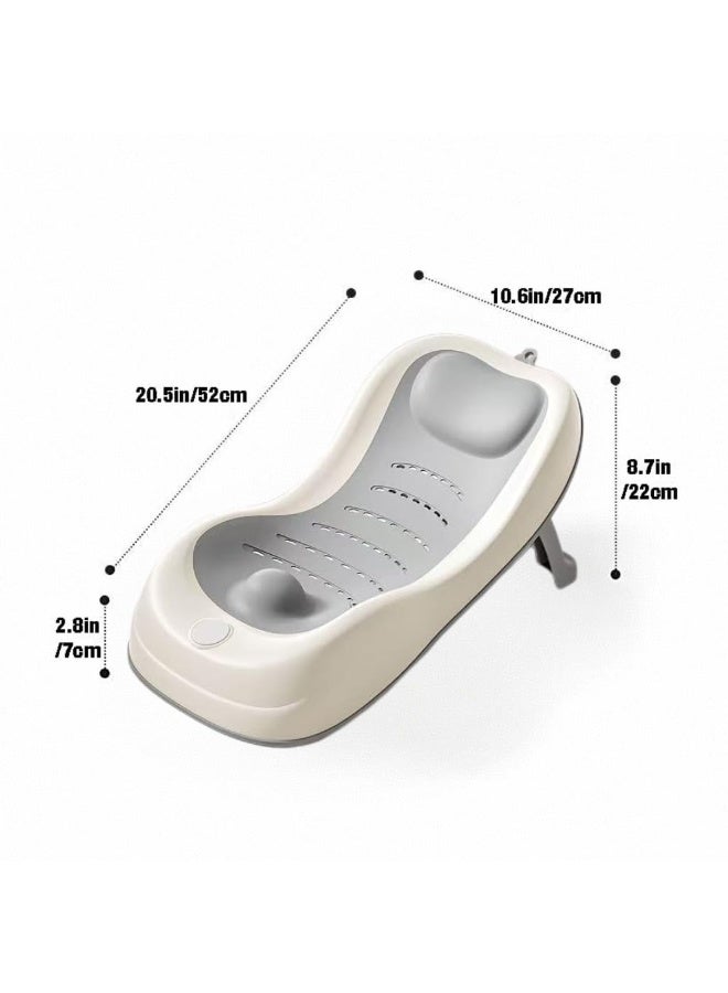 Bukela Baby Bath Support, Foldable Infant Bathtub for Newborn Babies 0-6 Months, Soft Sink Baby Bath Tub (Grey) - Image 2