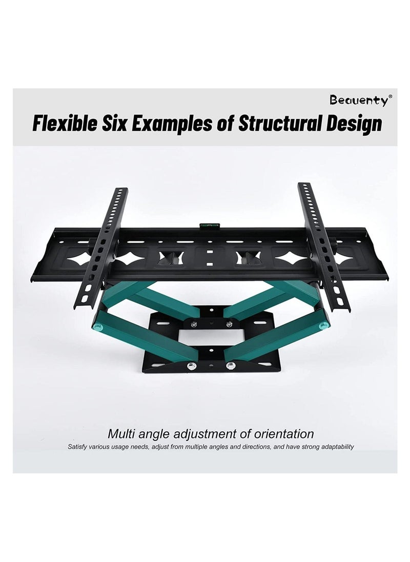 Full Motion TV Wall Mount, Dual Swivel Articulating Arms TV Mount, TV Wall Mount with Extension Tilt Rotation for 32-80 Inch TV, Max VESA 600x400mm, Holds Up to 60kg - Image 4