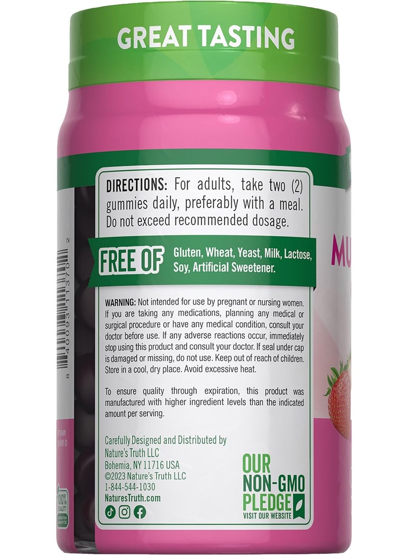 نايتشورز تروث حلوى جيلاتينية متعددة الفيتامينات للنساء مع الكولاجين والبيوتين | 70 قطعة | مكمل غذائي خالٍ من الكائنات المعدلة وراثيًا والغلوتين - Image 3