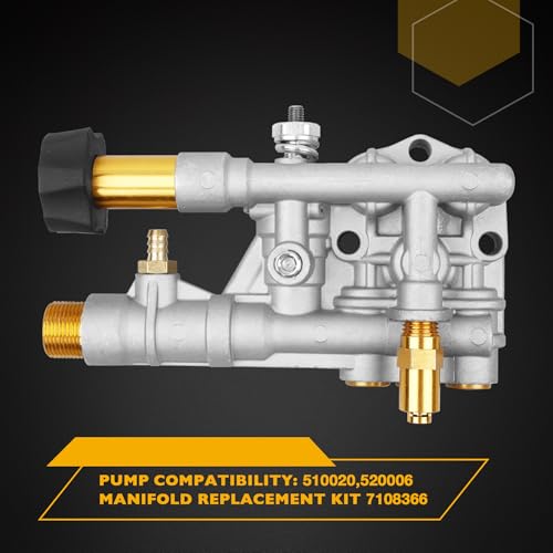 Gledewen 7108366 Pressure Washer Pump Manifold Replacement Kit for 510020 and 520006 Axial Cam Pressure Washer Pumps with Installation Wrench Kit - Image 3
