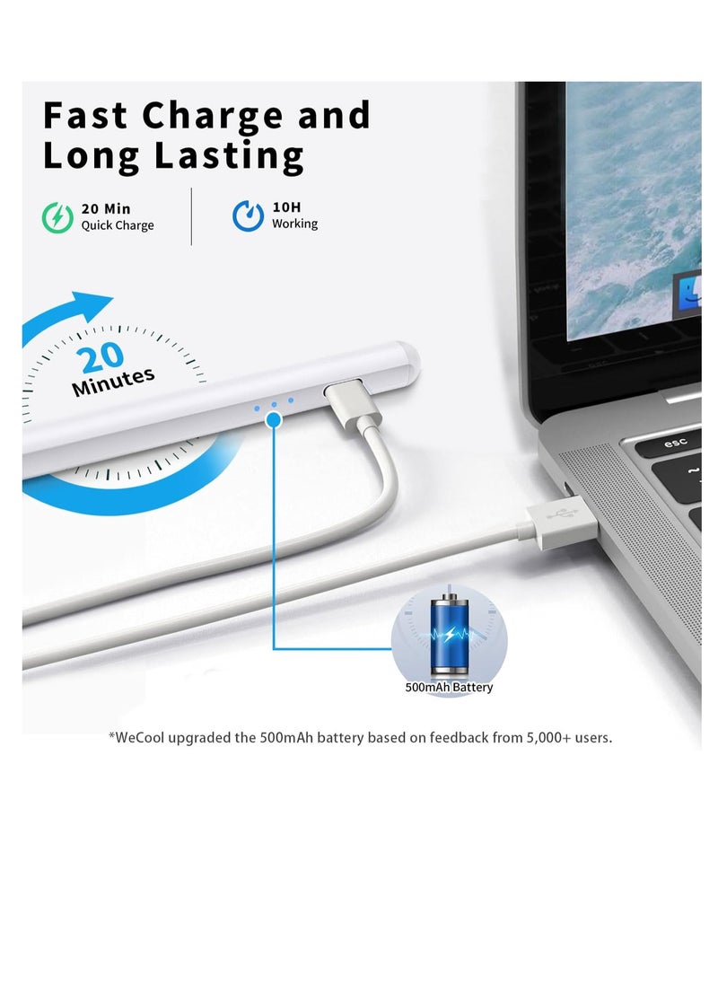 iPad Pen P1 for iPad 10th/9th Generation, iPad Stylus Pen with Upgraded 500mAh Battery | Palm Rejection | Magnetic Adsorption | Tilt Technology | Precision Stylus Pen for iPad 2018-2024  - Image 3