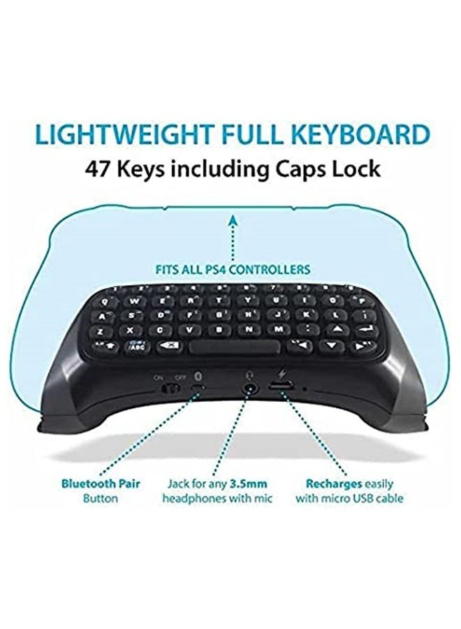 Keyboard 2.4G Wireless Chatpad for PS4 Controller - Image 4