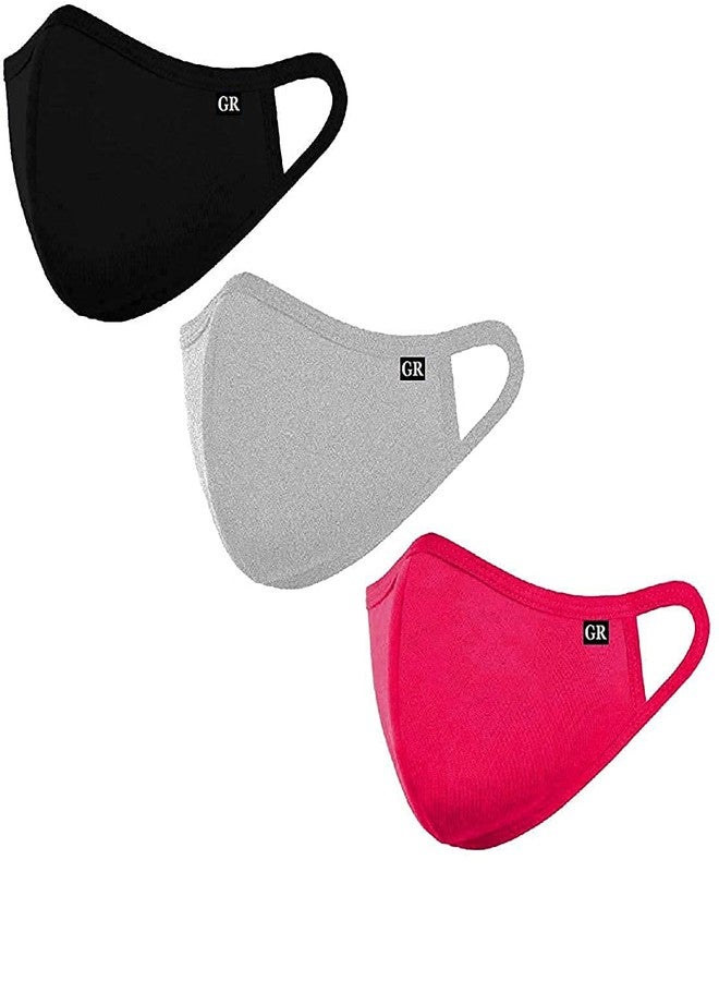 GR DESIGN Cotton Anti Pollution 3 Layer Reusable Face Mask. (3) - Image 4