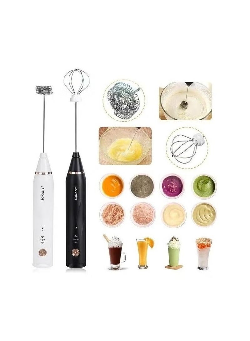 sokany USB Hand Mixer with Egg Beater 30W SK-201A Multicolor - Image 2