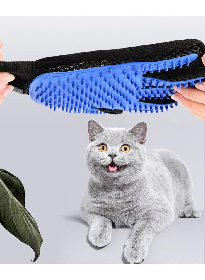2 Pack Left & Right Hair Removal Grooming Mitts, Efficient Loose Fur Remover Brush Mitts for Long Short Curly Coats - Image 4