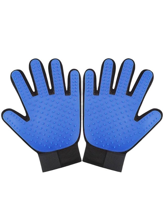 2 Pack Left & Right Hair Removal Grooming Mitts, Efficient Loose Fur Remover Brush Mitts for Long Short Curly Coats - Image 1