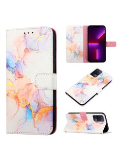 HuHa Case Cover For OPPO A94 / F19 Pro / Reno5 F / Reno5 Lite PT003 Marble Pattern Flip Leather Phone Case LS004 