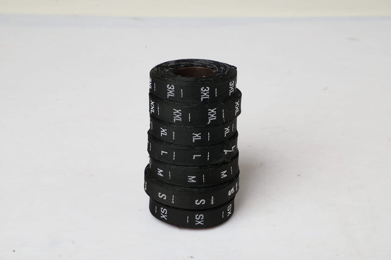 PINACO INDIA (PI) Size Label (XS, S, M, L, XL, XXL, XXXL) [ Pack of 350 Labels]Number Roll Tags for Clothing, Dresses, and Other Project(Black) - Image 2