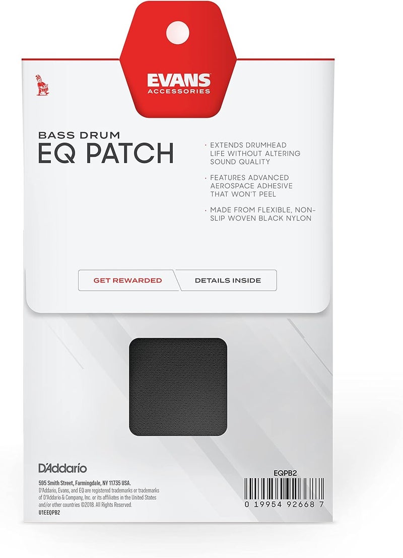 Evans EQPB2 Double Patch Black - Image 3