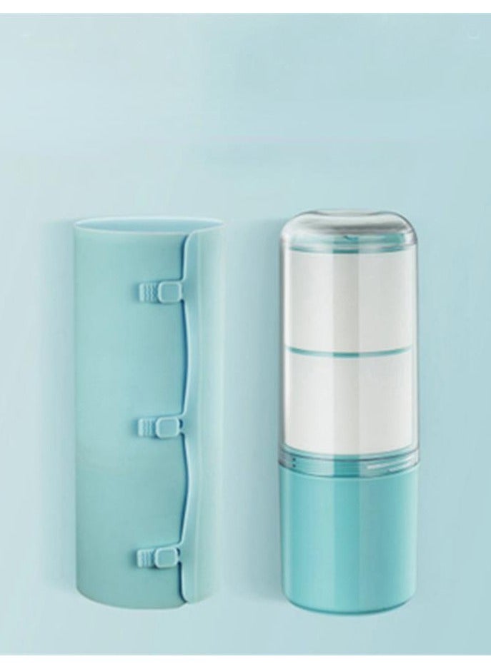 990ml round 3-layer mint green lunch box with padding, suitable for use in offices or schools  - Image 4