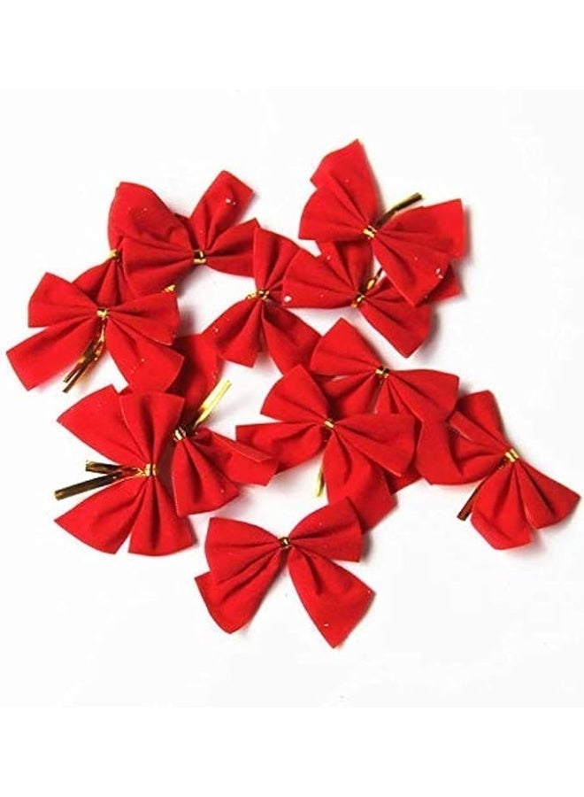12 pcs. Red Decorative Bow – Elegant Gift Wrap & Home Decoration – Multiple Pack Options - Image 1