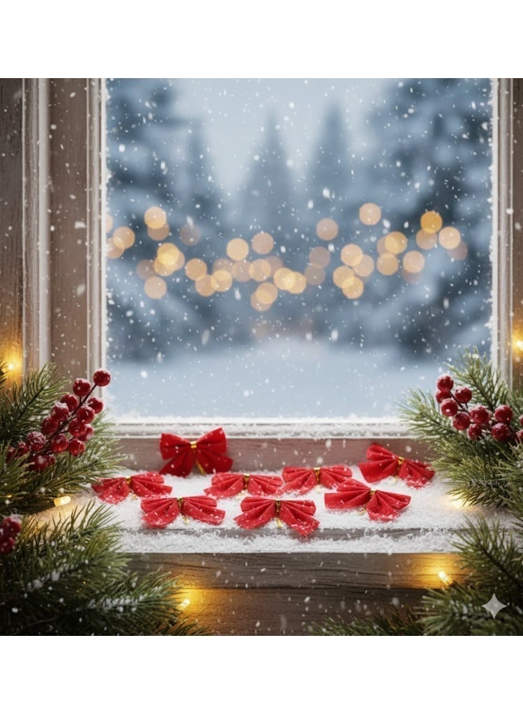 12 pcs. Red Decorative Bow – Elegant Gift Wrap & Home Decoration – Multiple Pack Options - Image 5