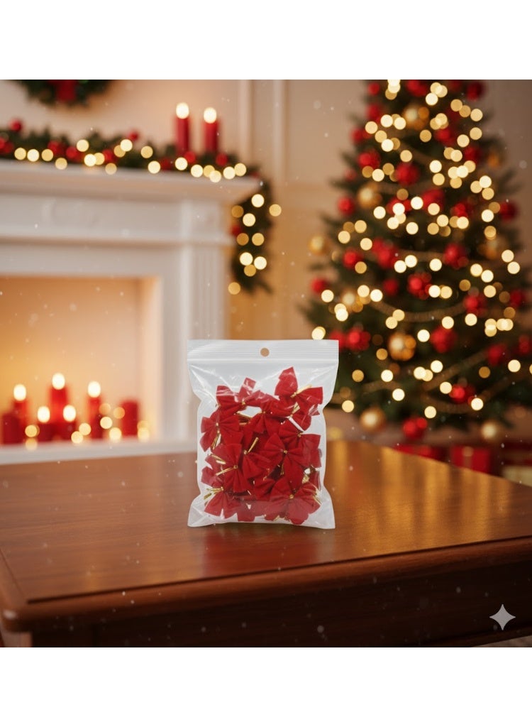 12 pcs. Red Decorative Bow – Elegant Gift Wrap & Home Decoration – Multiple Pack Options - Image 3