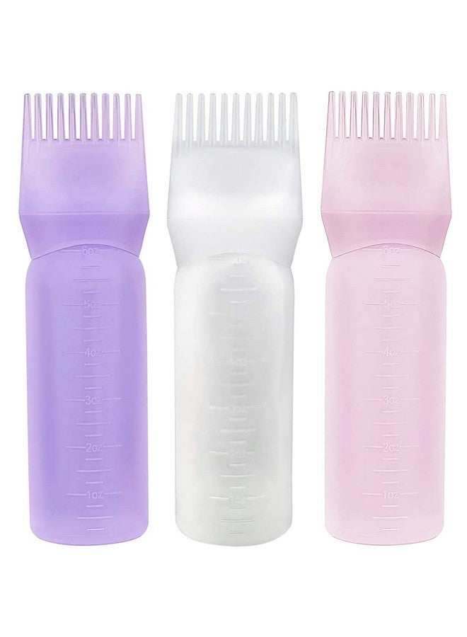 Yebeauty Yebeauty Root Comb Applicator Bottle, 6 Ounce Applicator Bottle for Hair Dye Bottle Applicator Brush with Graduated Scale- 3 Pack - Image 1