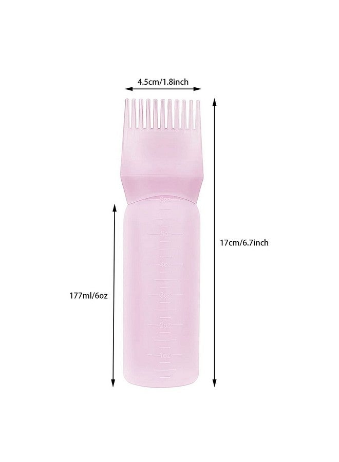Yebeauty Yebeauty Root Comb Applicator Bottle, 6 Ounce Applicator Bottle for Hair Dye Bottle Applicator Brush with Graduated Scale- 3 Pack - Image 2