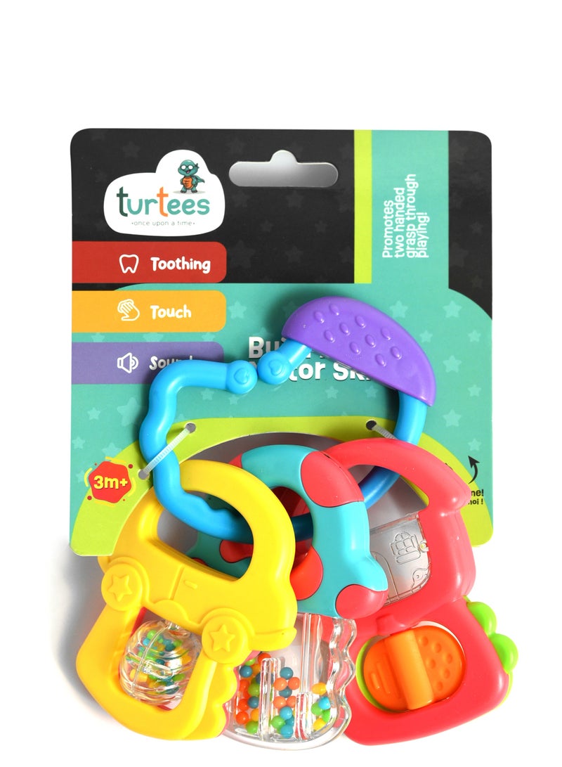 turtees Turtees™ Colorful Attractive Plastic Non-Toxic Teether & Shake | Kids Activity Toys for Babies Fun Time - Image 4