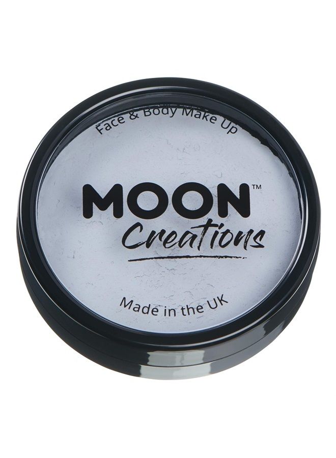 Moon Creations Pro Face & Body Paint Cake Pots Light Grey - Professional Water Based Face Paint Makeup for Adults, Kids - 1.26oz - Image 1