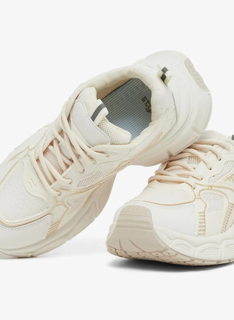 Styli Active  Double Pull Tab Lace Up Sneakers for Women | Best Price UAE