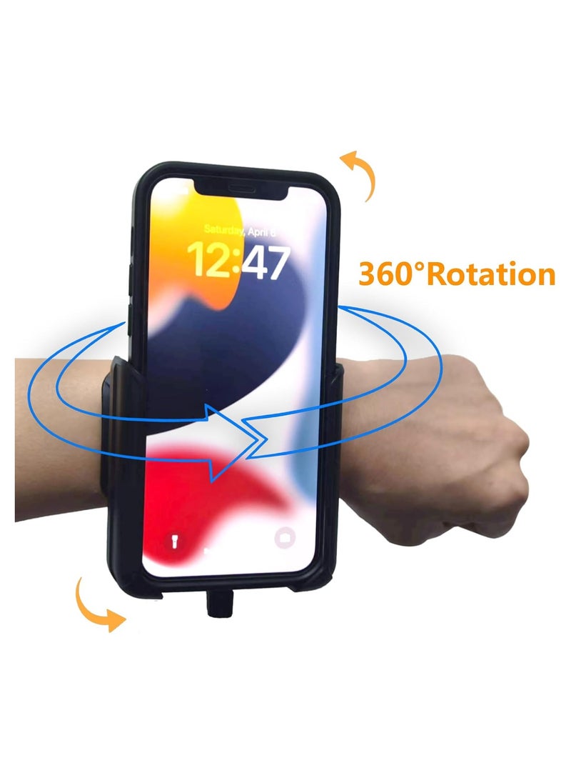SYOSI Phone Armband Holder, Running Armband Phone Holder, 360°Rotatable, Fits All 4-7Inch Smartphones, Easy to Install & Remove, 2-in-1 Wristband or Armband, Use for Running, Walking, Hiking & Biking  - Image 2