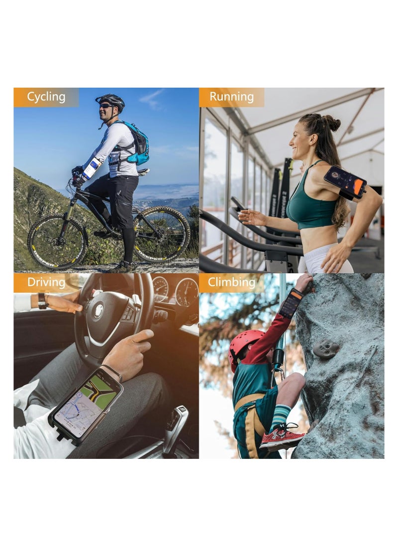 SYOSI - Phone Armband Holder, Running Armband Phone Holder, 360°Rotatable, Fits All 4-7Inch Smartphones, Easy to Install & Remove, 2-in-1 Wristband or Armband, Use for Running, Walking, Hiking & Biking - Image 1
