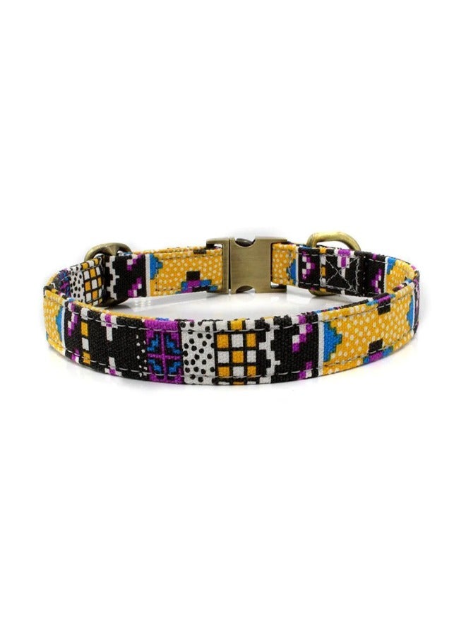 PETSARY | Soft & Comfy Bohemia Flower Print Dog Collars  with 1 pcs Pet ID TAG Quick Release Buckle Multi-colored - Image 4
