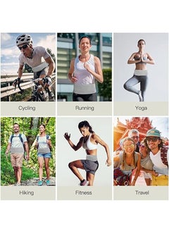 REXCHI Sports Waist Bag Running Belt Running Pack Bag for Women Men Phone Holder for Running Slim Running Belt Storage Belt Bag for Sports Travel Cycling Hiking Workout Fitness 4 Large Security Pockets M  - Image 5
