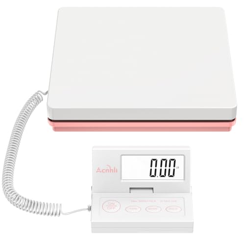 ACNHLI Postal Mail Scales for Shipping, 110LB(50KG) Scale for Package, Three Functions: Tare,Mode and Hold, Individual Flexible Panel,with Manual and Adapter - Image 1