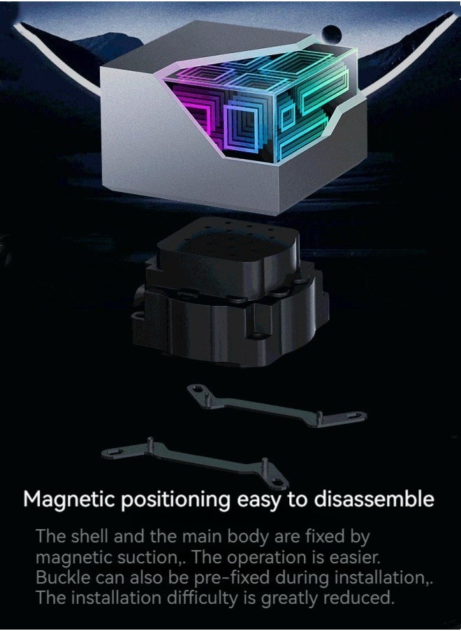 M MIAOYAN New Rubik's cube shape 360 all-in-one water-cooled CPU computer host radiator  - Image 4