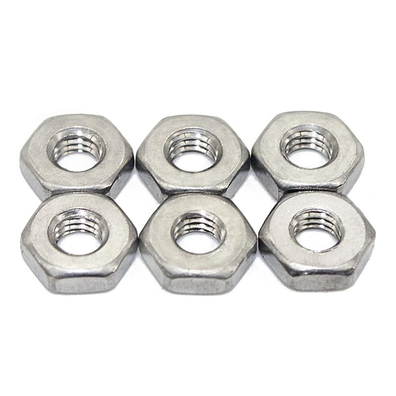 Fullerkreg 10-24 Machine Screw Hex Nuts, Stainless Steel 18-8, Bright Finish, Quantity 100 - Image 3