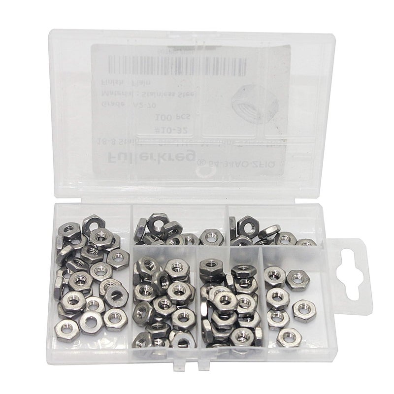 Fullerkreg 10-24 Machine Screw Hex Nuts, Stainless Steel 18-8, Bright Finish, Quantity 100 - Image 5