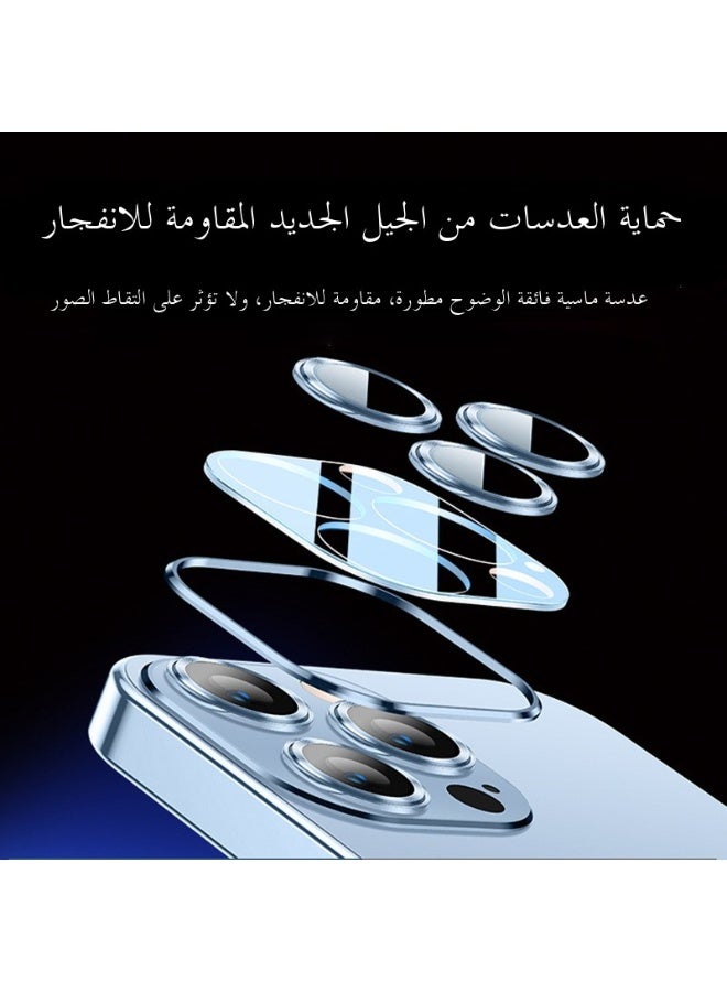 تنطبق على اي فون 16 برو ماكس الهاتف المحمول حماية القضية ، تبو مادة شفافة ، غير زلق ، مضاد للعرق ، ومكافحة بصمات الأصابع ، ومكافحة الاصطدام حماية ، الأخضر مطلي الإطار - Image 3