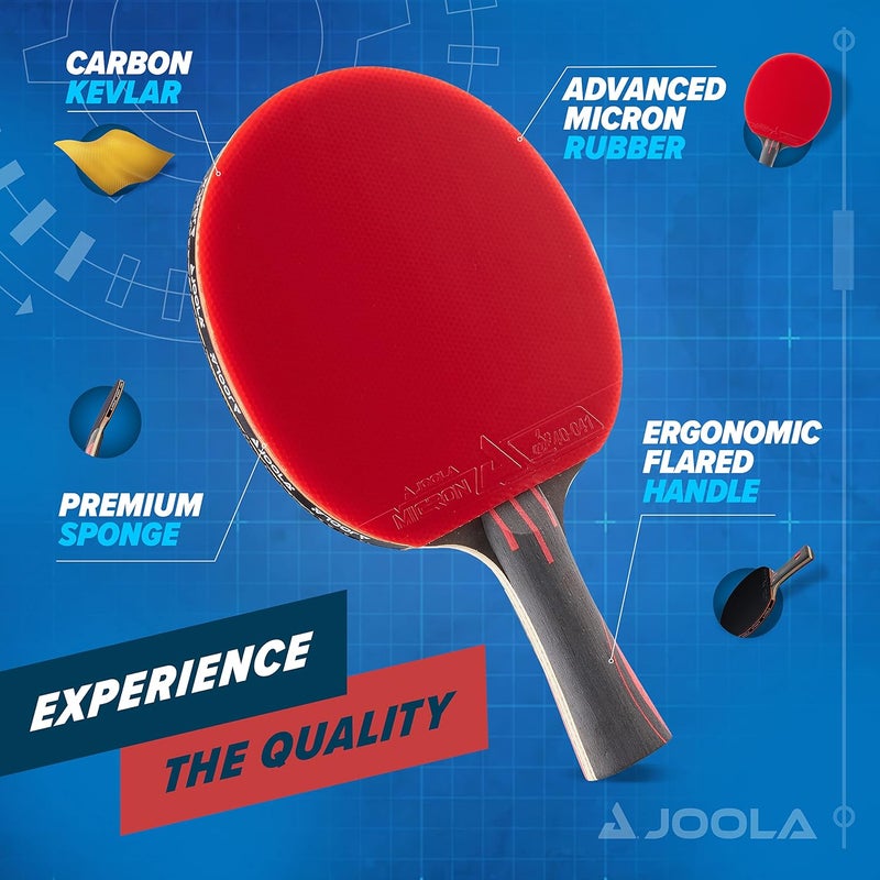 JOOLA Infinity Overdrive - Professional Performance Ping Pong Paddle with Carbon Technology - Black Rubber on Both Sides - Competition Table Tennis Racket for Advanced Training - Extreme Speed - Image 3