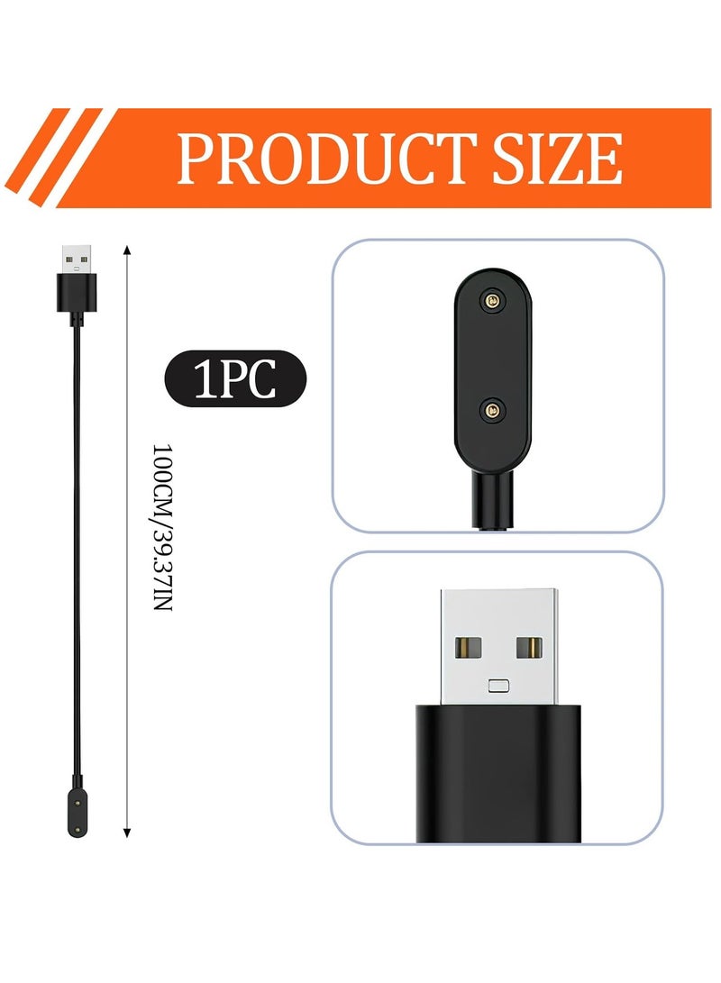 USB Charger Cable for Huawei Band 10/9/8/7/6/6 Pro/Watch Fit/Fit 2/Fit Mini/Honor Band 9/7/6/Watch ES/4X/4Pro Samsung Galaxy Fit 3 Smartwatch Replacement Magnetic Charging Cord, Black 1M - Image 4
