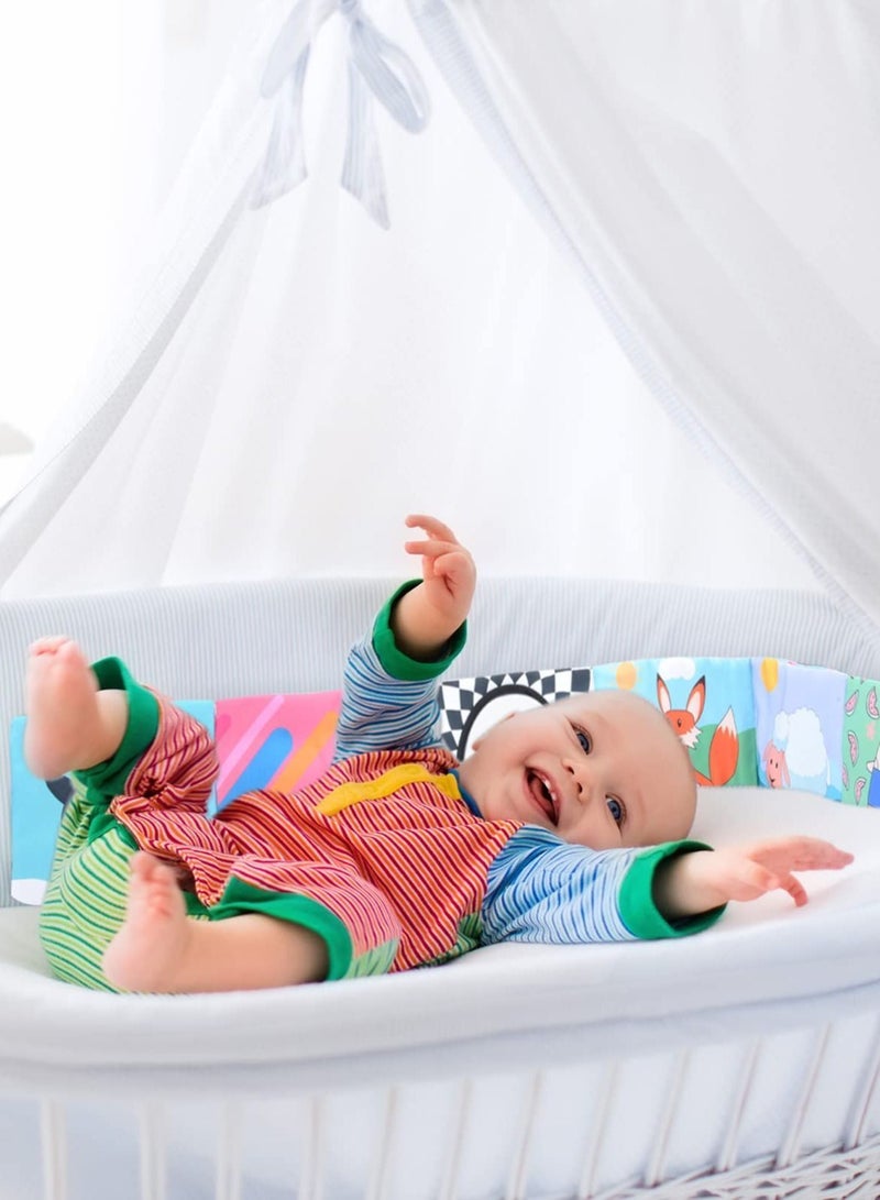 NIBEMINENT Baby Cloth Book, High Contrast Soft Folding Book Early Education Toys, Newborn Toys Montessori Sensory Stimulates Brain Development for Babies 3-12 Months - Image 3