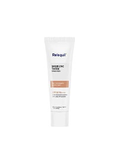 RE' EQUIL Sheer Zinc Tinted Sunscreen 50g SPF 50 PA+++ 100% Mineral Sunscreen Cream  - Image 1