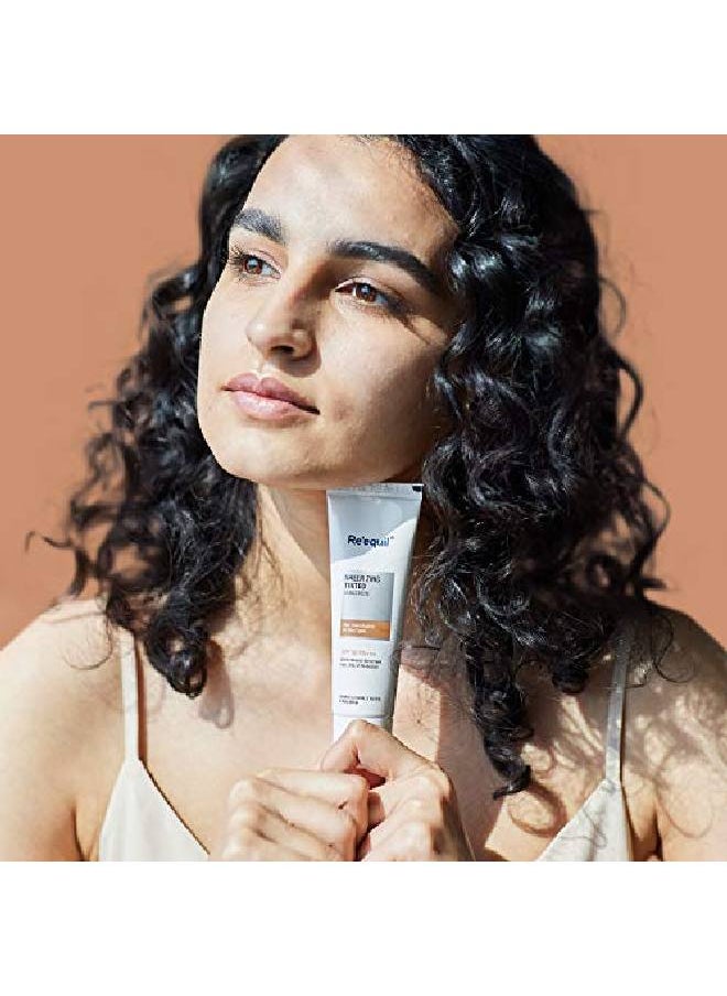 RE' EQUIL - Sheer Zinc Tinted Sunscreen 50g SPF 50 PA+++ 100% Mineral Sunscreen Cream - Image 1