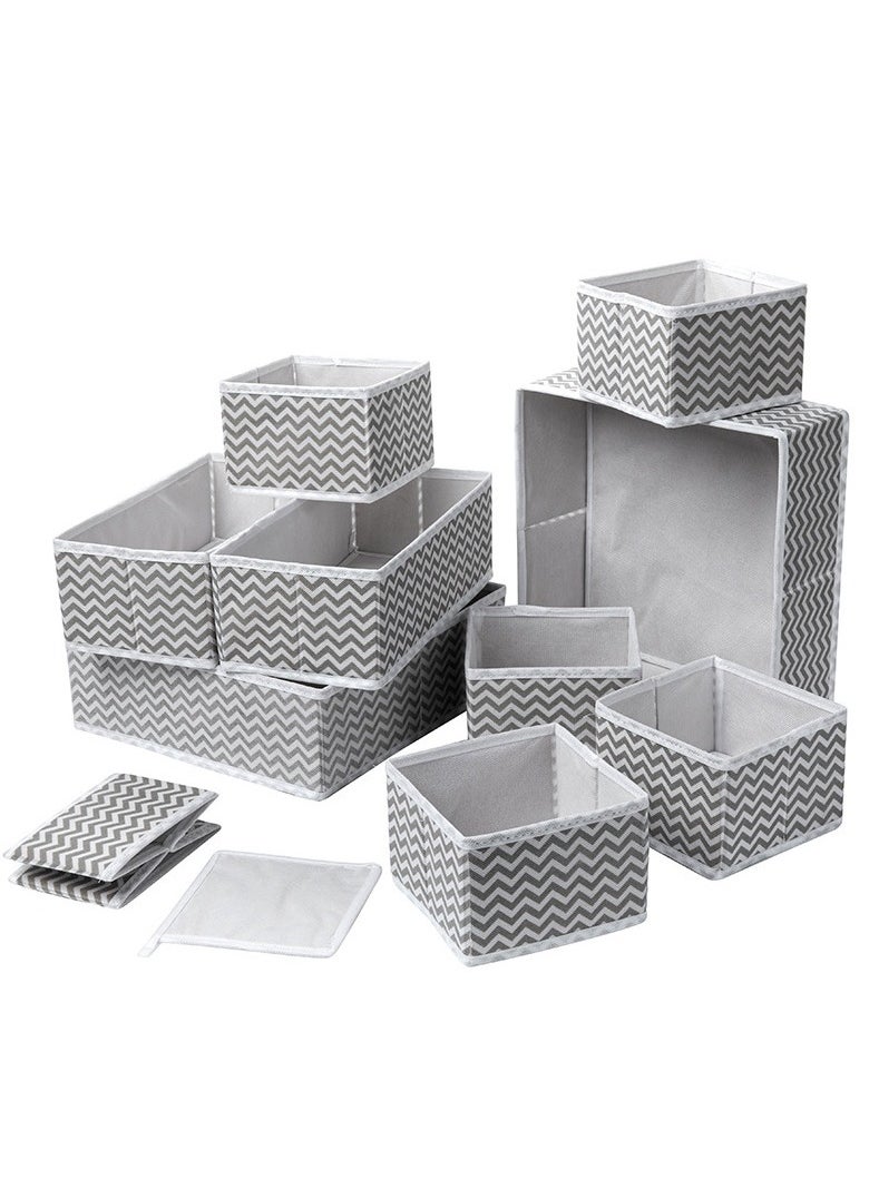 Generic Non-Woven Fabric Underwear Storage Box 6-Piece Set | Foldable Drawer Organizer for Socks, Bras, and Underwear  - Image 3